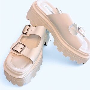 Windsorsmith - REACH SNOW LEATHER SANDAL WEDGES 7